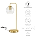 Silo Glass Globe Glass and Metal Table Lamp - Satin Brass - MOD11105