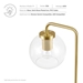 Silo Glass Globe Glass and Metal Table Lamp - Satin Brass - MOD11105