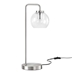 Silo Glass Globe Glass and Metal Table Lamp - Satin Nickel