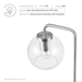 Silo Glass Globe Glass and Metal Table Lamp - Satin Nickel - MOD11106