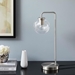 Silo Glass Globe Glass and Metal Table Lamp - Satin Nickel - MOD11106