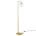 Silo Glass Globe Glass and Metal Floor Lamp - Satin Brass - MOD11107