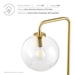 Silo Glass Globe Glass and Metal Floor Lamp - Satin Brass - MOD11107