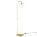 Silo Glass Globe Glass and Metal Floor Lamp - Satin Brass - MOD11107