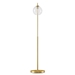 Silo Glass Globe Glass and Metal Floor Lamp - Satin Brass - MOD11107