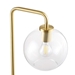 Silo Glass Globe Glass and Metal Floor Lamp - Satin Brass - MOD11107