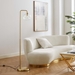 Silo Glass Globe Glass and Metal Floor Lamp - Satin Brass - MOD11107