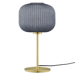 Reprise Glass Sphere Glass and Metal Table Lamp - Black Satin Brass 