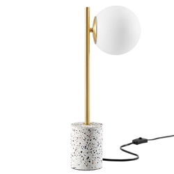 Logic Terrazzo Table Lamp - 1 Side Light - White 