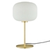 Reprise Glass Sphere Glass and Metal Table Lamp - White Satin Brass