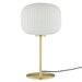 Reprise Glass Sphere Glass and Metal Table Lamp - White Satin Brass - MOD11163