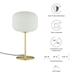 Reprise Glass Sphere Glass and Metal Table Lamp - White Satin Brass - MOD11163