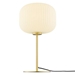 Reprise Glass Sphere Glass and Metal Table Lamp - White Satin Brass - MOD11163