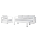 Tahoe Outdoor Patio Powder-Coated Aluminum 3-Piece Set - White White - MOD11188