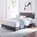 Celine Channel Tufted Performance Velvet Full Bed - Gray - MOD11342