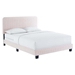 Celine Channel Tufted Performance Velvet Twin Bed - Pink - MOD11352