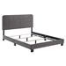 Celine Channel Tufted Performance Velvet Twin Bed - Gray - MOD11355