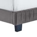 Celine Channel Tufted Performance Velvet Twin Bed - Gray - MOD11355