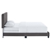 Celine Channel Tufted Performance Velvet Twin Bed - Gray - MOD11355