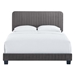 Celine Channel Tufted Performance Velvet Twin Bed - Gray - MOD11355