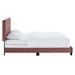 Celine Channel Tufted Performance Velvet King Bed - Dusty Rose - MOD11366