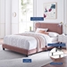 Celine Channel Tufted Performance Velvet King Bed - Dusty Rose - MOD11366