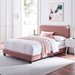 Celine Channel Tufted Performance Velvet King Bed - Dusty Rose - MOD11366