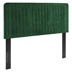 Milenna Channel Tufted Performance Velvet King/California King Headboard - Emerald