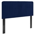 Milenna Channel Tufted Performance Velvet King/California King Headboard - Navy