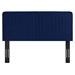 Milenna Channel Tufted Performance Velvet King/California King Headboard - Navy - MOD11391