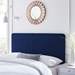 Milenna Channel Tufted Performance Velvet King/California King Headboard - Navy - MOD11391