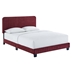 Celine Channel Tufted Performance Velvet Full Platform Bed - Maroon