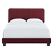 Celine Channel Tufted Performance Velvet Full Platform Bed - Maroon - MOD11396