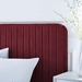 Celine Channel Tufted Performance Velvet Full Platform Bed - Maroon - MOD11396