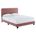 Celine Channel Tufted Performance Velvet King Platform Bed - Dusty Rose - MOD11416