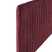 Milenna Channel Tufted Performance Velvet Full/Queen Headboard - Maroon - MOD11428