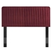 Milenna Channel Tufted Performance Velvet Full/Queen Headboard - Maroon - MOD11428