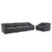 Comprise 4-Piece Living Room Set - Charcoal- Style B - MOD11564