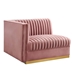 Sanguine Channel Tufted Performance Velvet Modular Sectional Sofa Left-Arm Chair - Dusty Rose - MOD11746