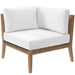 Clearwater Outdoor Patio Teak Wood Loveseat - Gray White - MOD11937