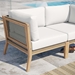 Clearwater Outdoor Patio Teak Wood Loveseat - Gray White - MOD11937