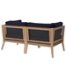 Clearwater Outdoor Patio Teak Wood Loveseat - Gray Navy - MOD11984