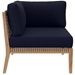 Clearwater Outdoor Patio Teak Wood Loveseat - Gray Navy - MOD11984