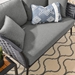 Stance Outdoor Patio Aluminum Loveseat - Gray Charcoal - MOD12061