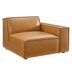 Restore Right-Arm Vegan Leather Sectional Sofa Chair - Tan