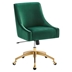 Discern Performance Velvet Office Chair - Green - Style A