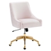 Discern Performance Velvet Office Chair - Pink - Style A