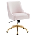 Discern Performance Velvet Office Chair - Pink - Style A - MOD12606