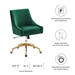 Discern Performance Velvet Office Chair - Green - Style B - MOD12610