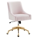 Discern Performance Velvet Office Chair - Pink - Style B - MOD12622